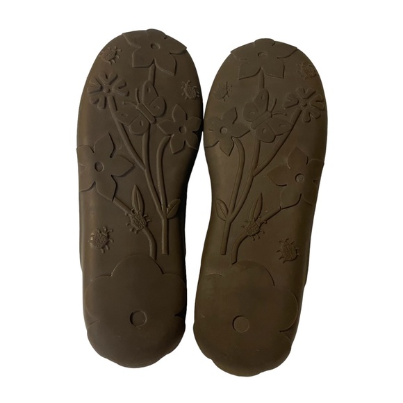 LL Bean Black Suede Flower/Star Laser Cut Slip On Mules Shoes 4 - Picture 5 of 10